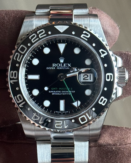 2008 Rolex GMT-Master II 40MM Black Dial Oyster Bracelet (116710LN)