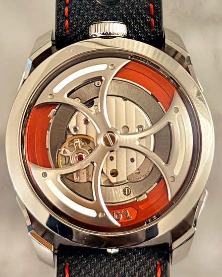 2025 MB&F MAD Edition 1 Red 42MM Skeleton Dial Leather Strap (M.A.D. 1)