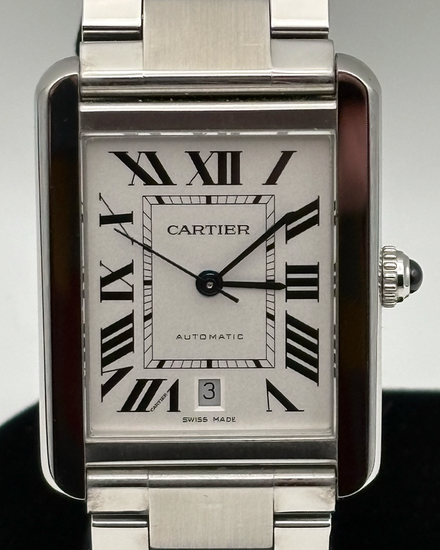 Cartier Tank Solo XL 31MM White Dial Steel Bracelet (W5200028)