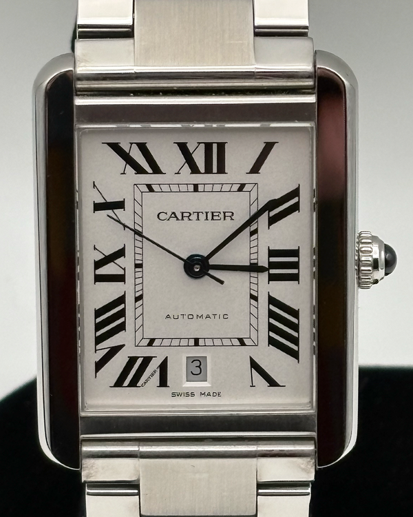 Cartier Tank Solo XL 31MM White Dial Steel Bracelet (W5200028)