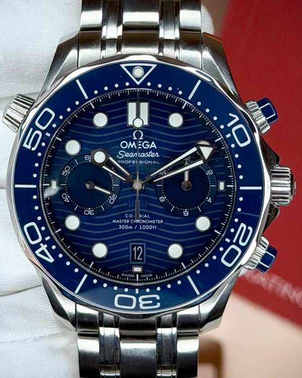 No Reserve - 2024 Omega Seamaster Diver 300M Chronograph 44MM Blue Dial Steel Bracelet (210.30.44.51.03.001)