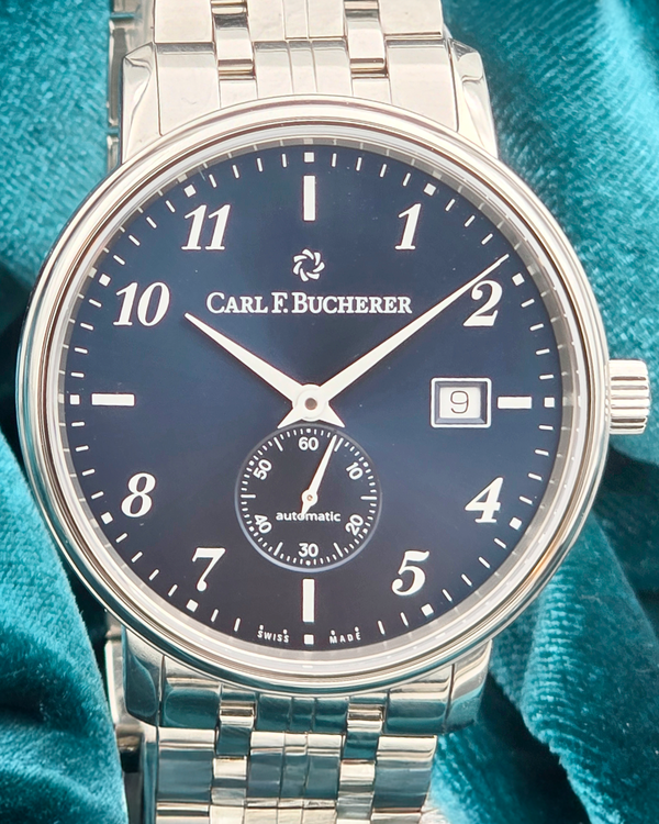No Reserve - Carl F. Bucherer Adamavi 40MM Blue Dial Steel Bracelet (00.10321.08.56.21)