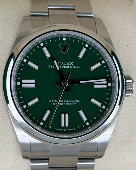2026 Rolex Oyster Perpetual 41MM Green Dial Oyster Bracelet (134300)