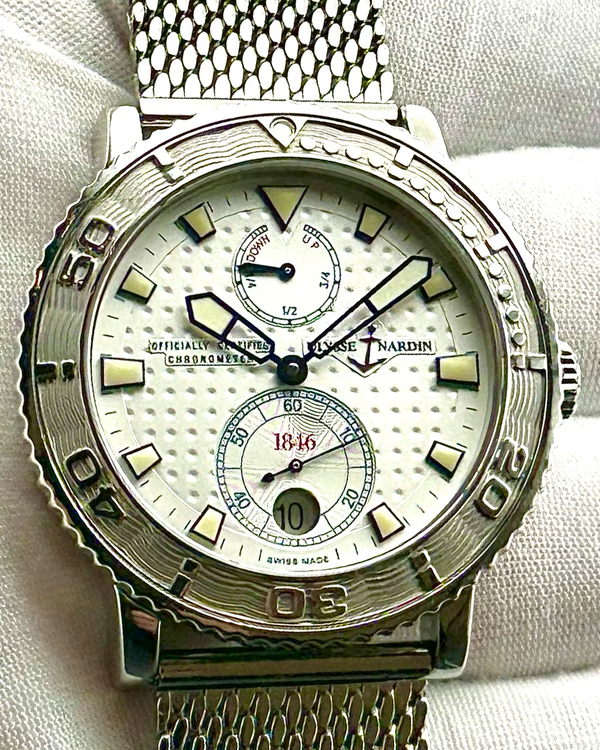 2002 Ulysse Nardin Marine 40MM Silver Dial Aftermarket Steel Bracelet (263-55)