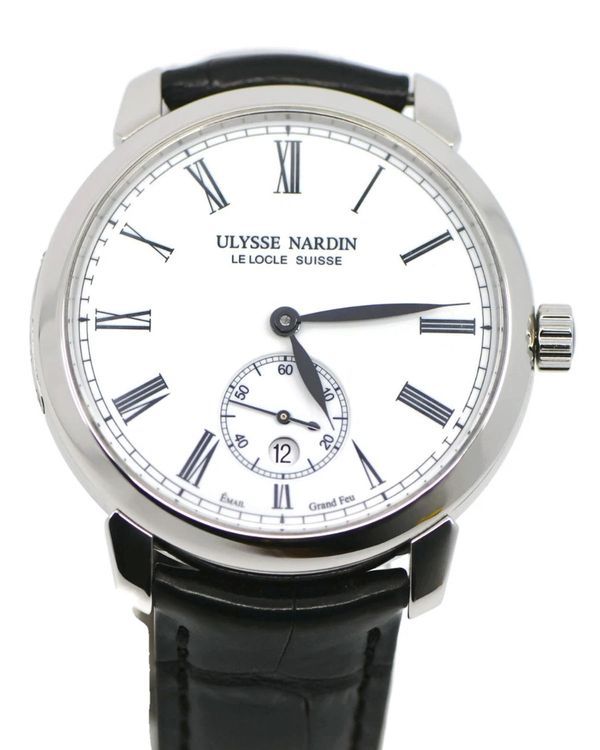 Ulysse Nardin Classico 40MM White Dial Leather Strap (3203-136)