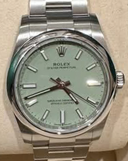 2026 Rolex Oyster Perpetual 34MM Pistachio Dial Oyster Bracelet (124200)
