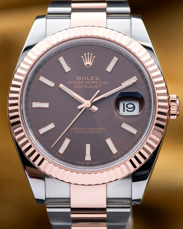 2022 Rolex Datejust 41MM Chocolate Dial Two-Tone Oyster Bracelet (126331)