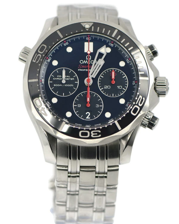 Omega Seamaster Diver 300M Chronograph 44MM Black Dial Steel Bracelet (212.30.44.50.01.001)
