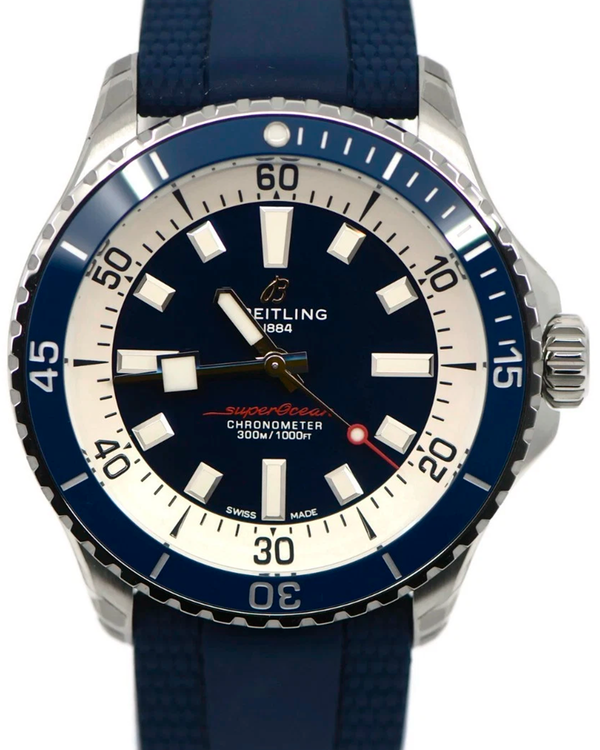 2026 Breitling Superocean 42MM Blue Dial Rubber Strap (A17375)
