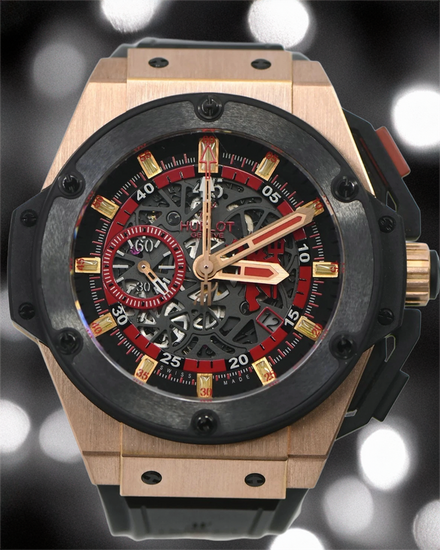 Hublot King Power "Red Devil Manchester United" L.E. 48MM Skeleton Dial Rubber Strap (716.OM.1129.RX.MAN11)