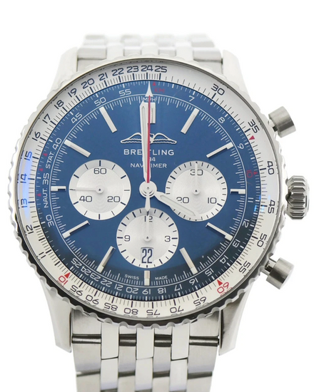 2026 Breitling Navitimer 1 B01 Chronograph 46MM Blue Dial Steel Bracelet (AB0137)