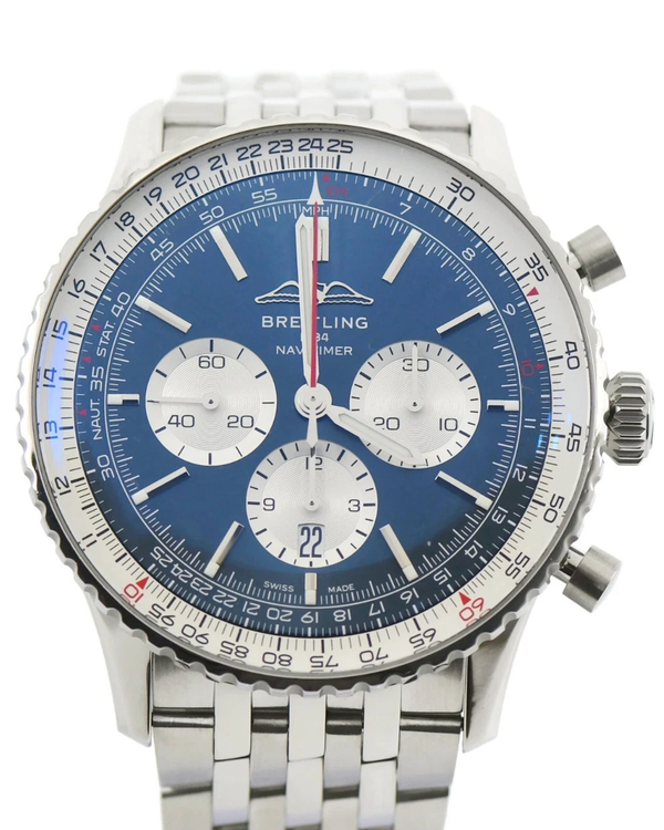 2026 Breitling Navitimer B01 Chronograph 46MM Blue Dial Steel Bracelet (AB0137)