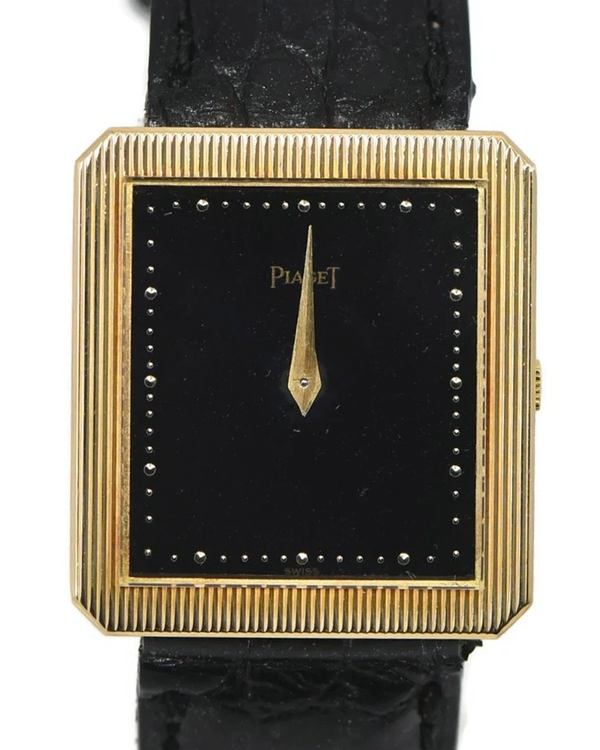 Piaget Protocole 20MM Black Dial Leather Strap (9154)