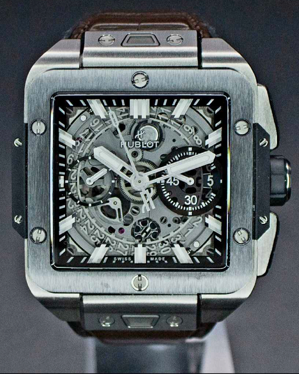 2026 Hublot Square Bang Unico 42MM Skeleton Dial Leather Strap (821.NM.0170.RX)