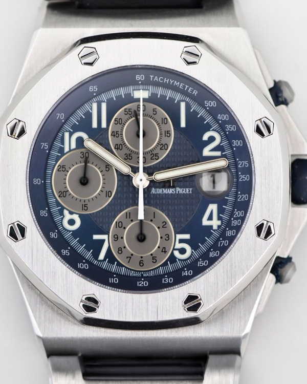 2003 Audemars Piguet Royal Oak Offshore 42MM Blue Dial Leather Strap (25770ST)