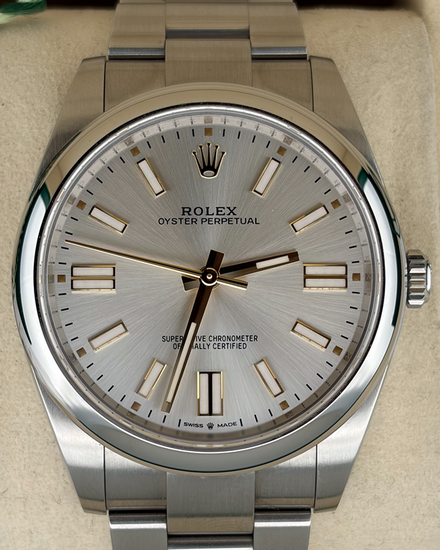 2025 Rolex Oyster Perpetual 41MM Silver Dial Oyster Bracelet (124300)