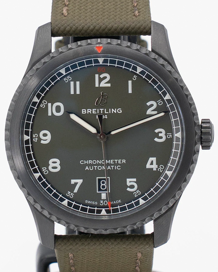 Breitling Aviator 8 "Curtiss Warhawk" 41MM "Olive" Green Dial Textile Strap (M173152A1L1X1)