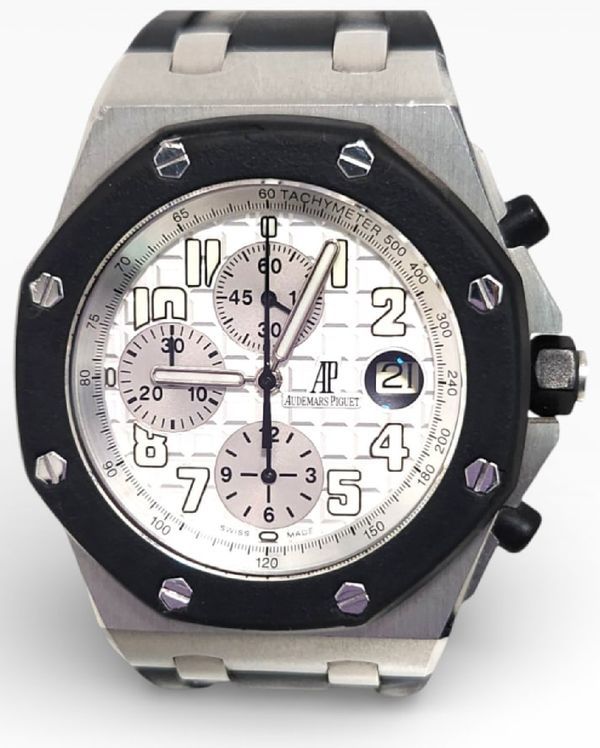 Audemars Piguet Royal Oak Offshore Chronograph 42MM White Dial Rubber Strap (25940SK.OO.D002CA.02.A)