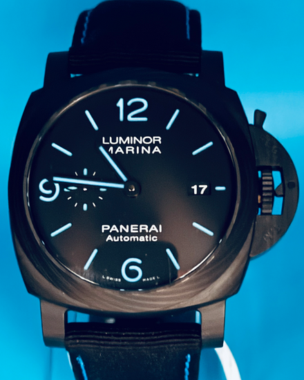 2025 Panerai Luminor Marina Carbotech 3 Days 44MM Black Dial Textile Strap (PAM02661)