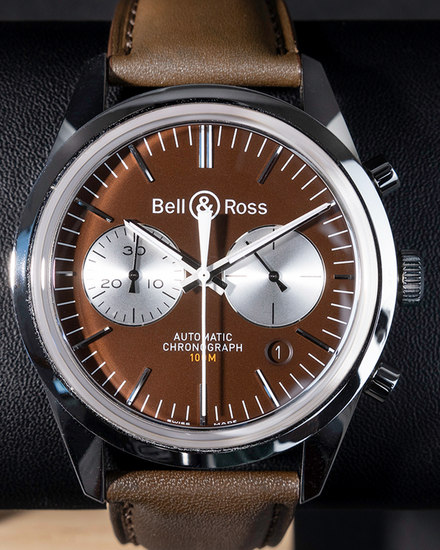 No Reserve - Bell & Ross BR 126 L.E. 41MM Brown Dial Leather Strap (BRG126-BRN-ST/SCR)