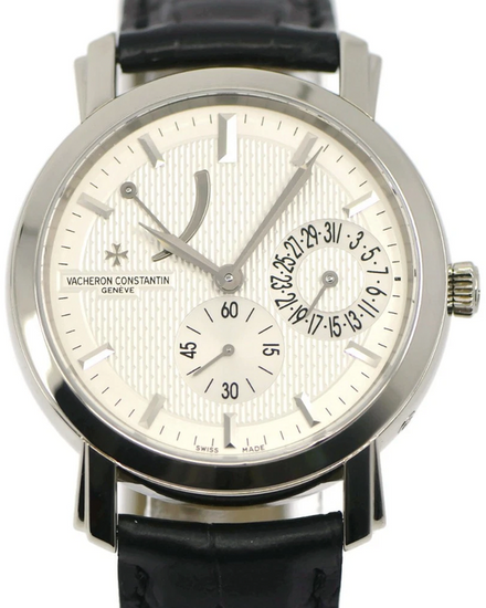 Vacheron Constantin Malte Power Reserve Date 38MM Silver Dial Leather Strap (83060)