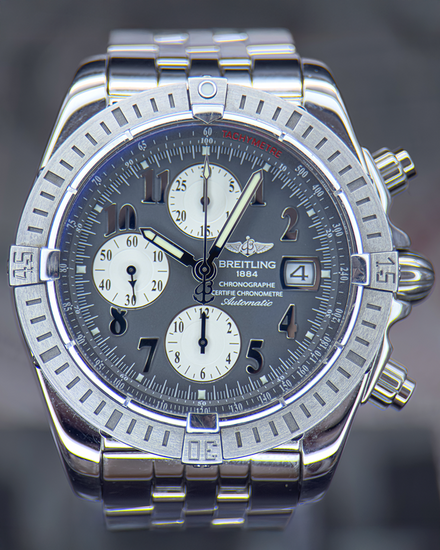 2008 Breitling Chronomat 43MM Grey Dial Steel Bracelet (A13356)