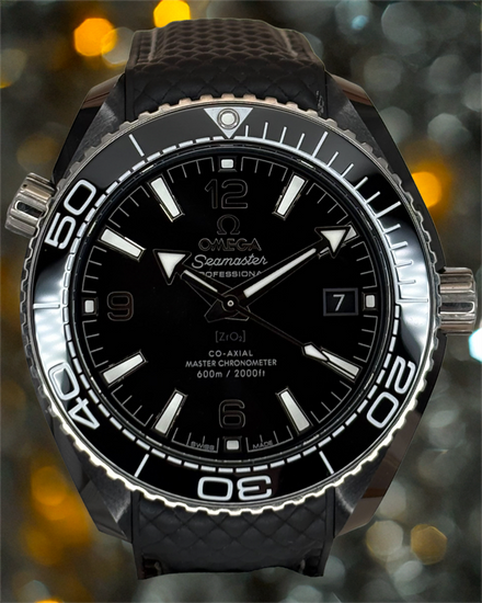 2019 Omega Seamaster Planet Ocean 600M 39.5MM Black Dial Rubber Strap (215.92.40.20.01.001)