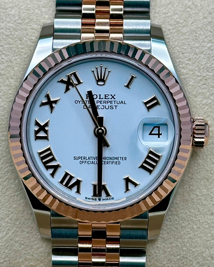 2025 Rolex Datejust 31MM White Dial Two-Tone Super Jubilee Bracelet (278271)