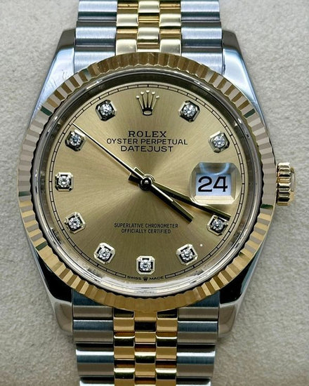 2024 Rolex Datejust 36MM Champagne Dial Two-Tone Jubilee Bracelet (126233)