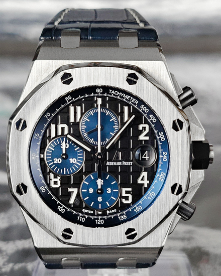 2020 Audemars Piguet Royal Oak Offshore Chronograph "Batman" 42MM Black Dial Leather Strap (26470ST.OO.A028CR.01)