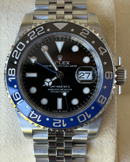2023 Rolex GMT-Master II "Batgirl" 40MM Black Dial Jubilee Bracelet (126710BLNR)