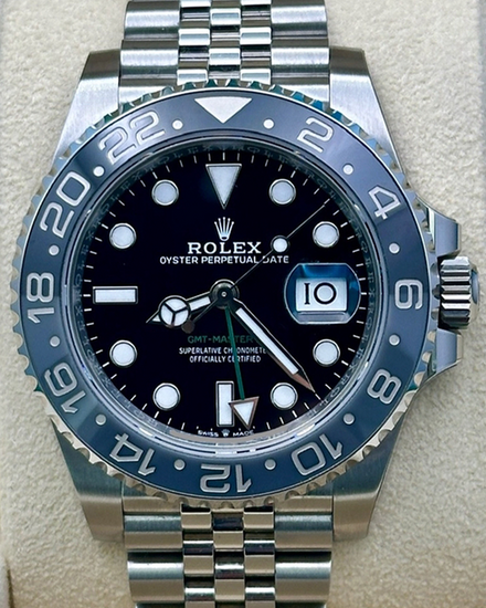 2026 Rolex GMT-Master II "Bruce Wayne" 40MM Black Dial Oyster Bracelet (126710GRNR)