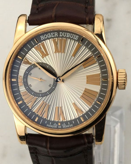 2015 Roger Dubuis Hommage 42MM Silver Dial Leather Strap (RDDBHO0565)