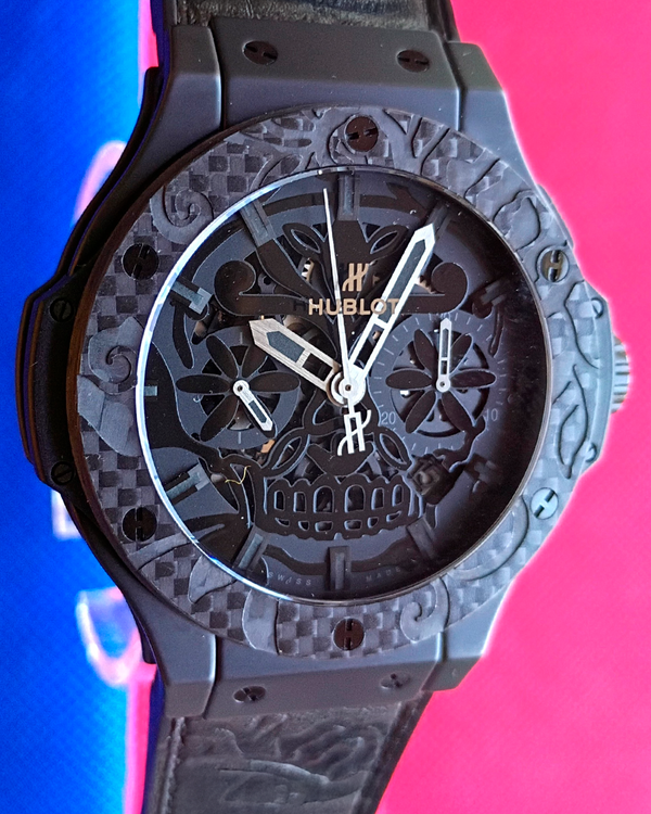 Hublot Big Bang Aero Bang Sugar Skull L.E. 44MM Skeleton Dial Leather Strap (311.CQ.1110.VR.FDK15)