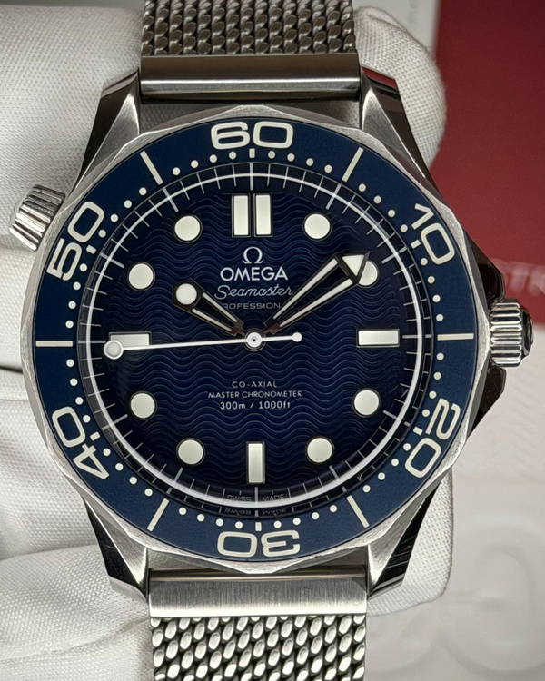 2025 Omega Seamaster Diver 300M "James Bond 60th Anniversary" 42MM Blue Dial Steel Bracelet (210.30.42.20.03.002)