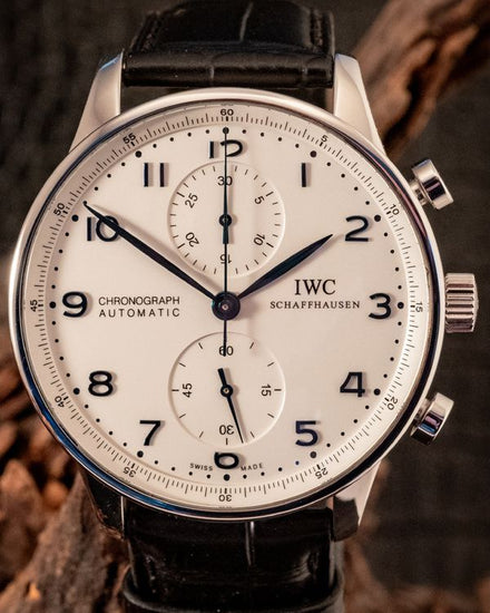 2018 IWC Schaffhausen Portugieser 40.9MM Silver Dial Leather Strap (IW371446)
