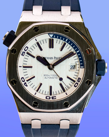 Audemars Piguet Royal Oak Offshore Diver 42MM White Dial Rubber Strap (15710ST.OO.A010CA.01)