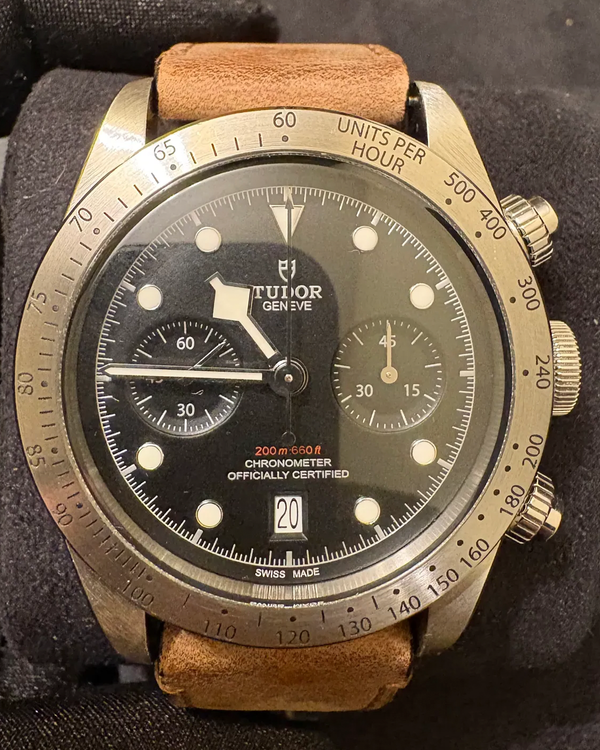 2022 Tudor Black Bay Chrono 41MM Black Dial Rubber Strap (79350)