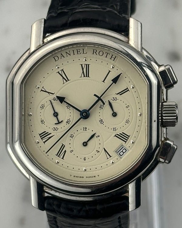 Daniel Roth Masters Chronograph 41MM Silver Dial Leather Strap (S247)