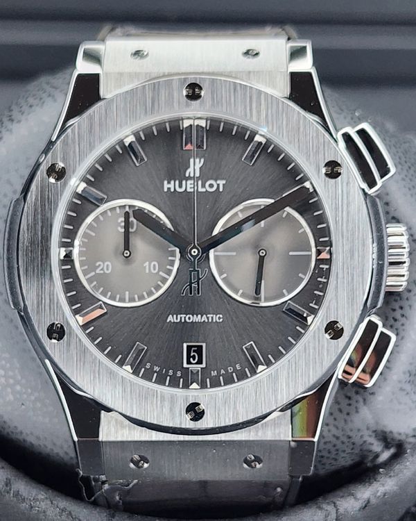 Hublot Classic Fusion Racing 45MM Grey Dial Leather Strap (521.NX.7071.LR)