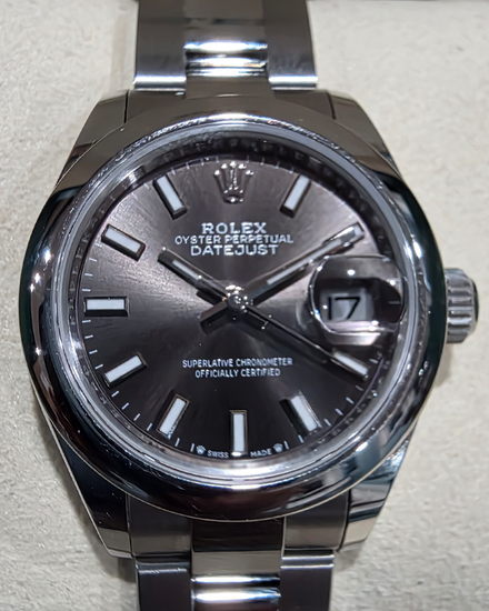 2025 Rolex Lady-Datejust 28MM Grey Dial Oyster Bracelet (279160)
