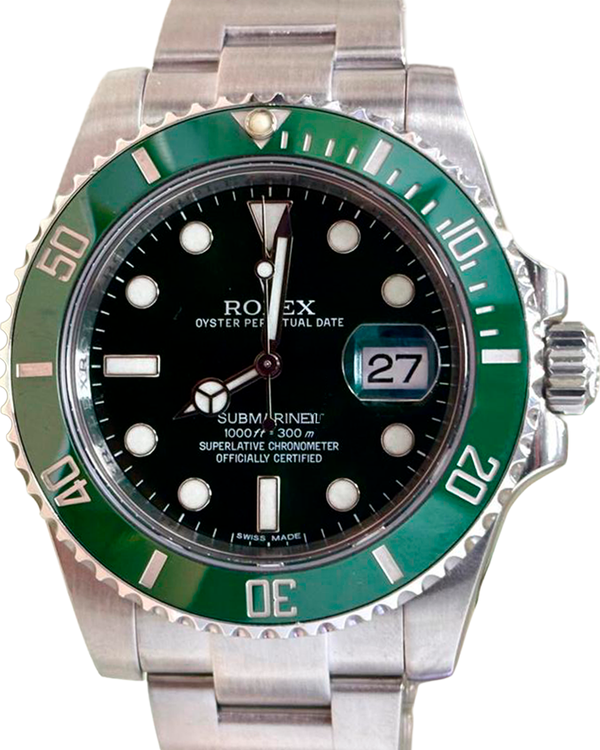 2015 Rolex Submariner Date "Hulk" 40MM Green Dial Oyster Bracelet (116610LV)
