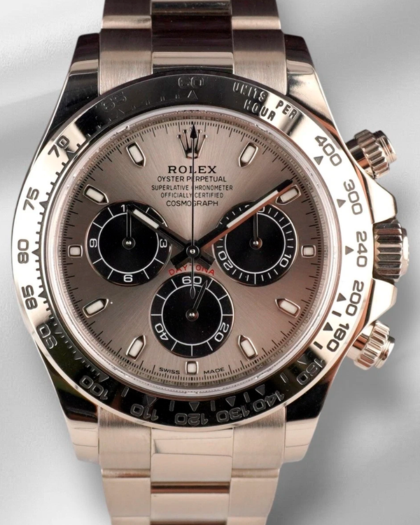 Rolex Cosmograph Daytona 40MM Silver  Dial White Gold Oyster Bracelet (116509)