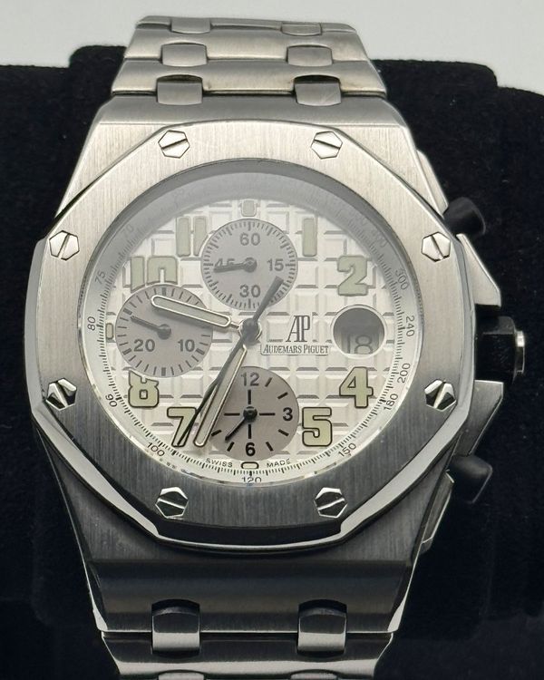 Audemars Piguet Royal Oak Offshore Chronograph 42MM White Dial Aftermarket Steel Bracelet (26020ST.OO.D001IN.02.A)