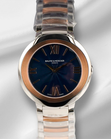 2024 Baume & Mercier Promesse 34MM Quartz Blue Dial Two-Tone Bracelet (M0A10251)