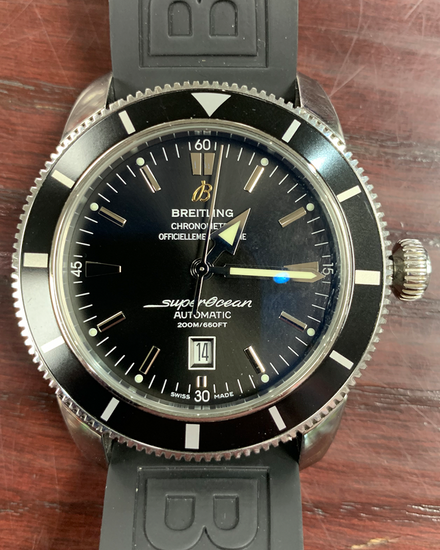 Breitling Superocean Heritage 46MM Black Dial Rubber Strap (A17320)