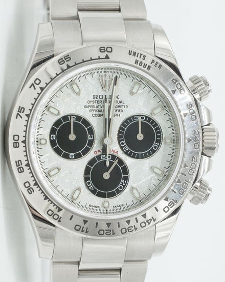 2022 Rolex Cosmograph Daytona 40MM Meteorite Dial White Gold Oyster Bracelet (116509)