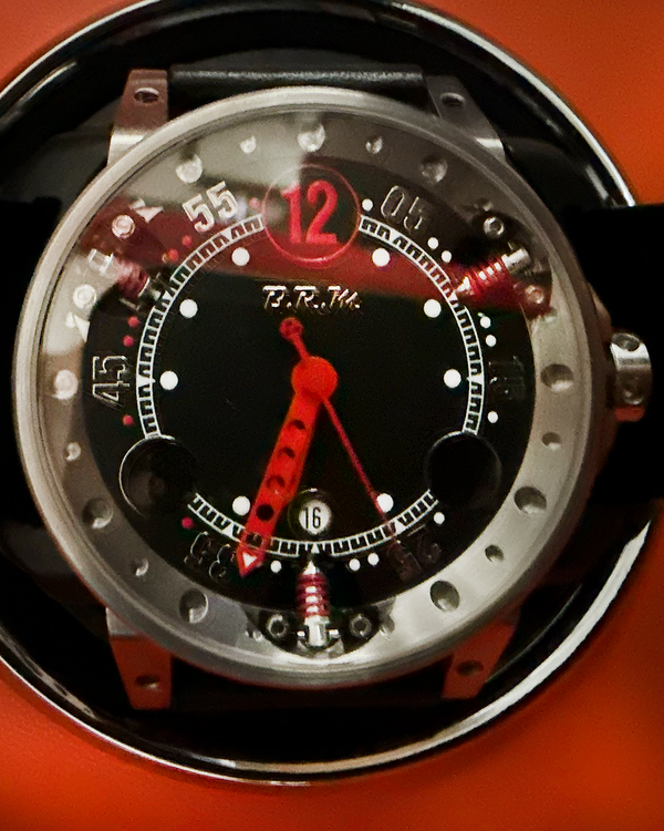 2021 B.R.M Chronograph Racing 44MM Black Dial Leather Strap (V6-44-SA-AR)