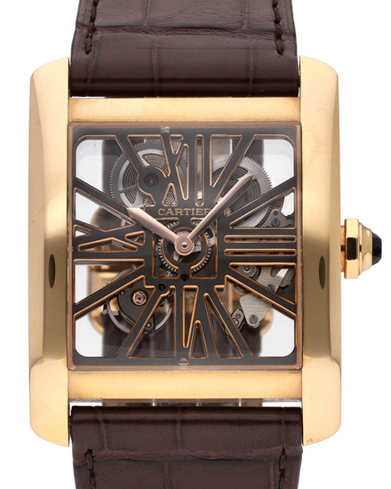 Cartier Tank MC 43.8MM Skeleton Dial Leather Strap (W5310040)
