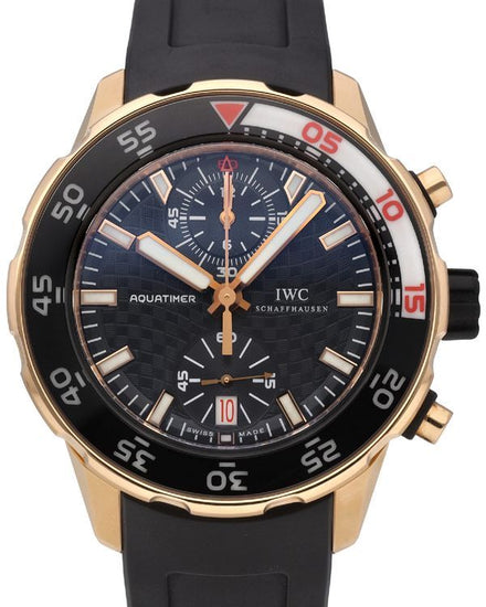 IWC Schaffhausen Aquatimer Flyback Chronograph 44MM Black Dial Rubber Strap (IW376905)